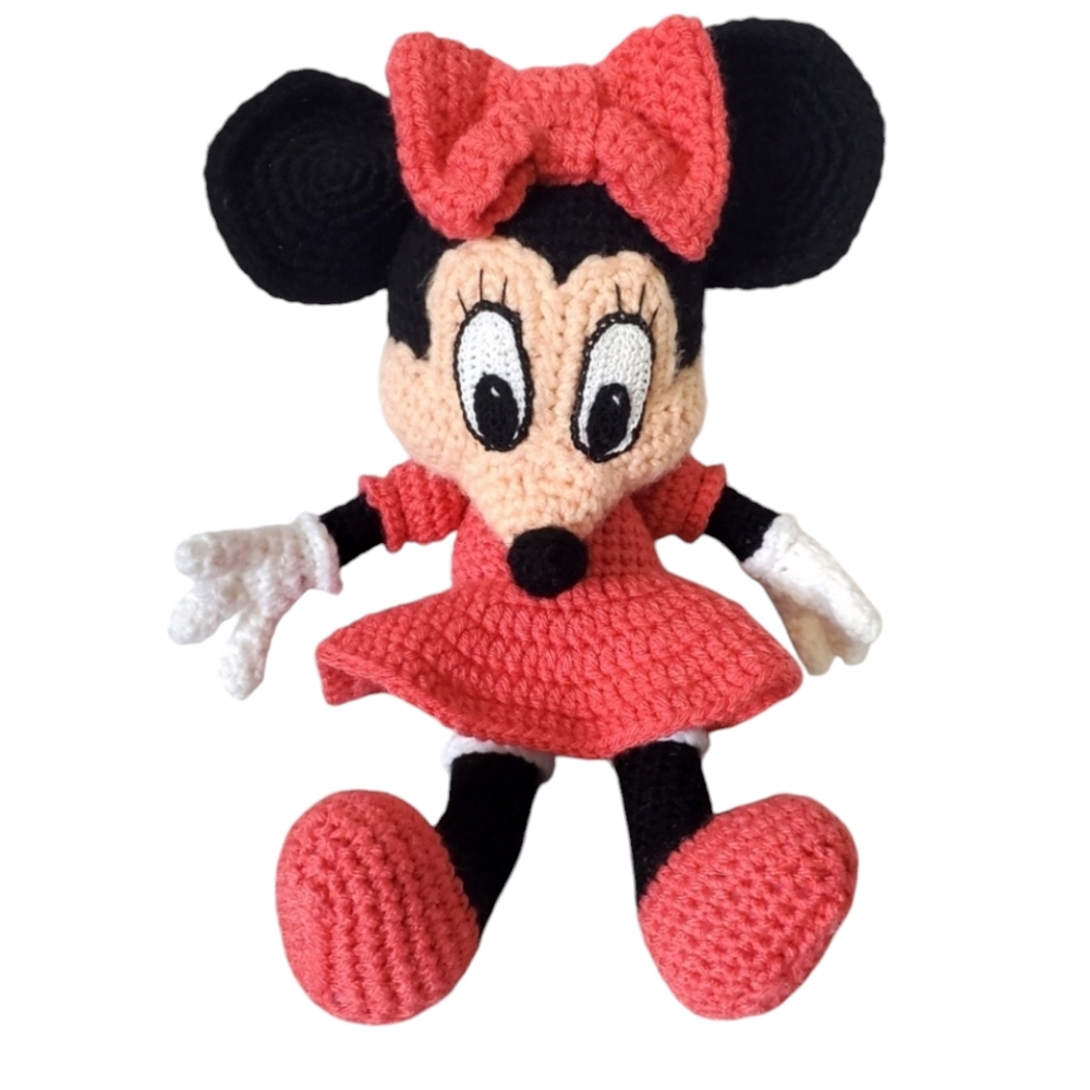 Crochet Minnie Mouse - Handmade 15" Toy Doll